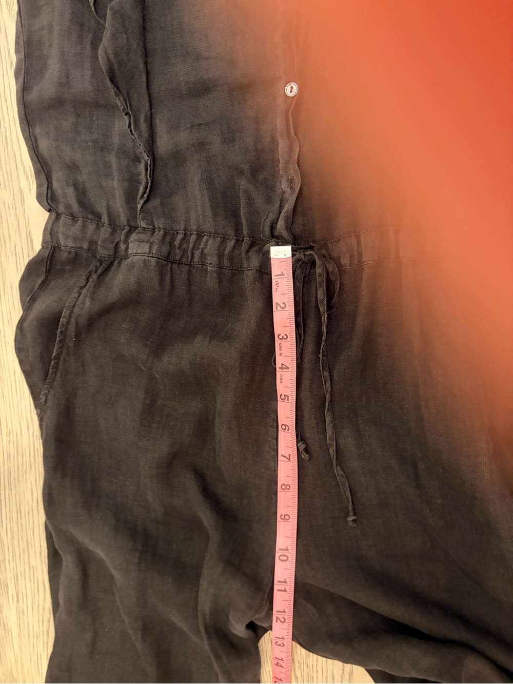 Velvet By Graham & Spencer Black Linen Ruffle Sleeve Jumpsuit Size Small - Picture 11 of 15